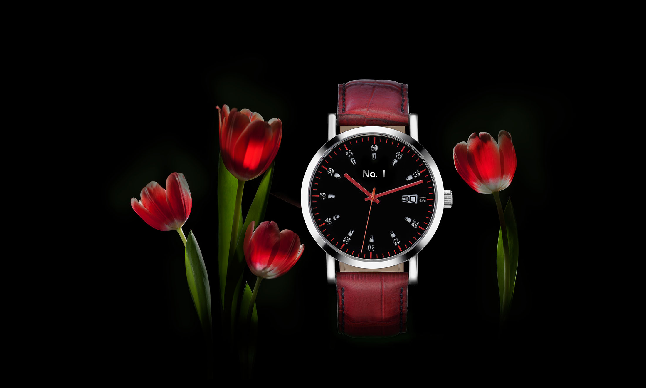 watch tulip in red